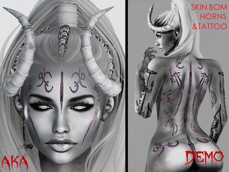Second Life Marketplace - ..::AKA::.. DEMO Demon engraved grey female